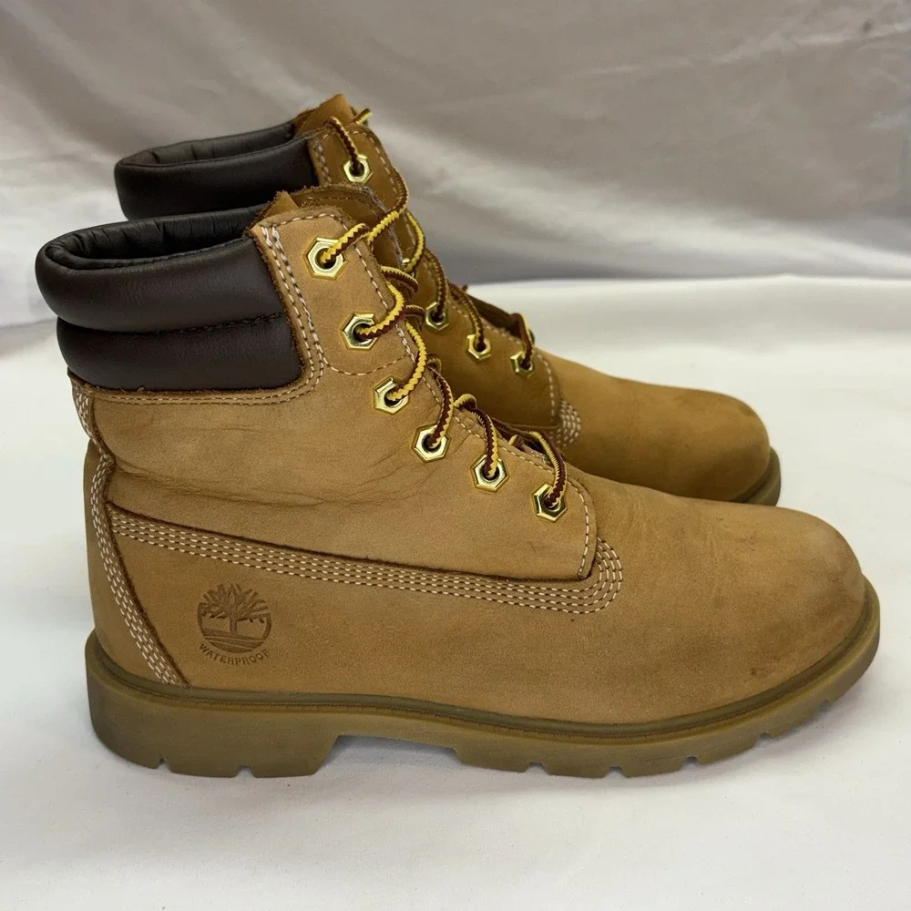 Timberland Premium 6 Inch Waterproof Boots Color Wheat Nubuck Womens size 9M